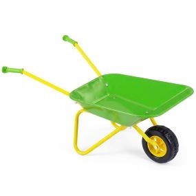 Carretilla para Niños 3+ Años Carrito de Jardín Infantil con Ruedas Todoterreno Equipo de Juego para Niños para Interior y Exterior Verde