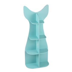 Estantería Infantil Forma Pez con 8 Compartimentos Abiertos Almacenamiento para Habitación Infantil Guardería 48x205x1205cm Azul