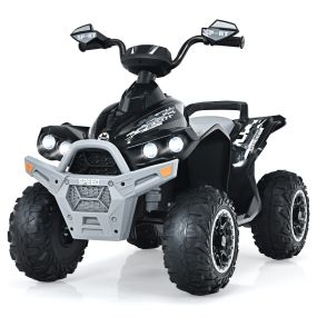 Coche Eléctrico para Niños Coche de Juguete a Batería 12V con Velocidad Regulable Luces LED Música Pedal 3-8 Años 94 x 60 x 73 cm Negro y Gris