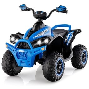 Coche Eléctrico para Niños Coche de Juguete a Batería 12V con Velocidad Regulable Luces LED Música Pedal 3-8 Años 94 x 60 x 73 cm Azul