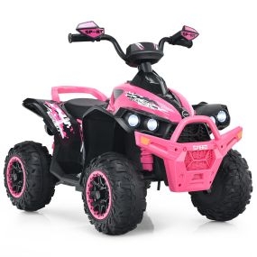 Coche Eléctrico para Niños Coche de Juguete a Batería 12V con Velocidad Regulable Luces LED Música Pedal 3-8 Años 94 x 60 x 73 cm Rosa