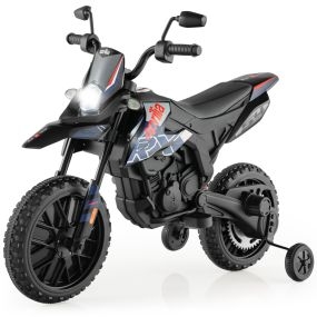 Motocicleta Eléctrica Infantil con Licencia Aprilia con 2 Ruedas de Entrenamiento Moto de Batería 12V para Niños de 3 a 8 Años Azul