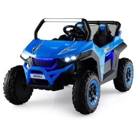 Juguete de 12 V Coche Eléctrico para 2 Plazas Niños de 3-8 Años con Mando Distancia 2.4G Baja Velocidad Música 118 x 74 x 71 cm Azul