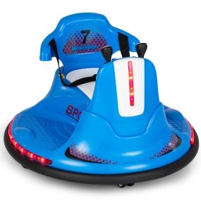 Coche de parachoques eléctrico para niños 6 V con doble joystick y luces LED azul