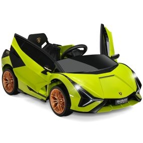 Coche Montable para Niños Vehículo Eléctrico de Batería 12 V con Mando 2,4 G Luces LED MP3 Música Bocina 108 x 64 x 41 cm Verde