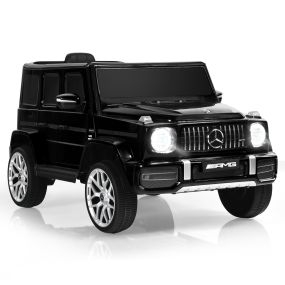 Coche Electrico para Niños 12V Mercedes-Benz G63 Coche de Paseo Juguete Eléctrico Motorizado con Control Remoto 105,5 x 62 x 54,5 cm Negro