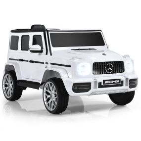 Coche Eléctrico para Niños 12V Mercedes-Benz G63 Coche de Paseo Juguete Motorizado con Control Remoto 105,5 x 62 x 54,5 cm Blanco