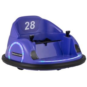 Coche de Choques Eléctrico para Niños de 6V con Luces LED Intermitentes Música y Sonido Conexión Inalámbrica 66,5 x 64,5 x 39 cm Púrpura
