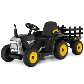 Juguete Tractor Eléctrico para Niños con 3 Marchas Luces LED Música Funciones Audio USB y Bluetooth Hasta 30kg 136,5 x 50 x 52,5 cm Negro