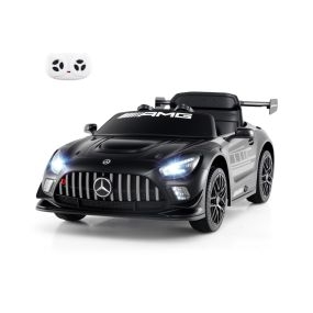 Coche Eléctrico para Niños con Control Remoto Música Bocina Luces LED Cinturón de Seguridad Ajustable Arranque Lento Negro