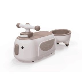 Coche Correpasillo para Niños con Remolque con Luz Música Almacenamiento y Ruedas Suaves para Interior Exterior 71 x 24 x 31 cm Café