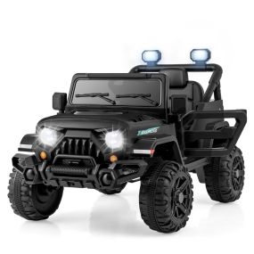 12V Coche Eléctrico para Niños con 3 Velocidades Música y Luces LED Vehículo para Niños de 3 a 8 Años 99 x 62 x 62 cm Negro