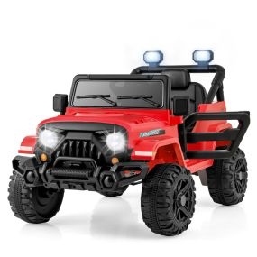 12V Coche Eléctrico para Niños con 3 Velocidades Música y Luces LED Vehículo para Niños de 3 a 8 Años 99 x 62 x 62 cm Rojo