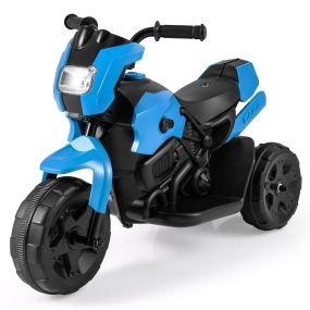 Coche Eléctrico 6V para Niños con Sonidos Luces LED Ruedas Antideslizantes Botón Arranque y Portavasos para 1-3 Años Azul Marino