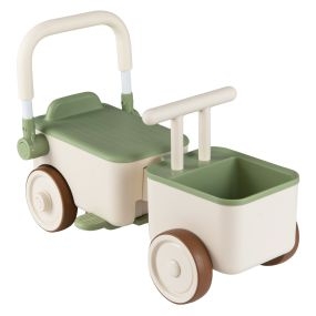 Cochecito de empuje infantil 3 en 1 verde plegable con almacenamiento 3 a 6 años 20 kg