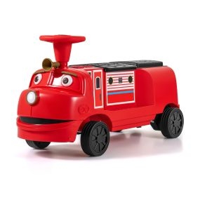 Locomotora eléctrica infantil doble asiento extraíble Bluetooth USB 12V 60 kg rojo 93,3 x 39,5 x 52 cm