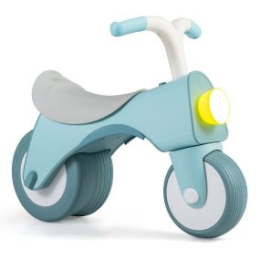 Bicicleta de equilibrio infantil con música y luces sin pedales azul 54 x 29 x 45 cm
