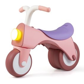 Juguete de aprendizaje infantil sin pedales con sonidos y luces, diseño ergonómico, rosa, 54 x 29 x 45 cm