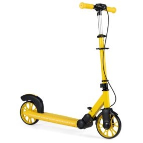 Patinete Plegable 6+ Años 2 Ruedas Iluminadas Manillar Ajustable 3 Alturas Freno Ligero Plataforma Antideslizante Amarillo