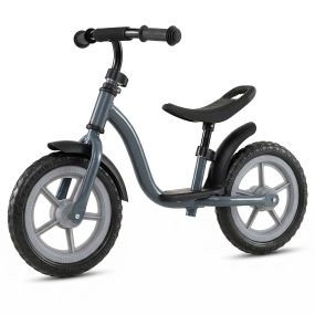 Bicicleta de equilibrio infantil con guardabarros y pedal ajustable azul y gris 86 x 41 x 51–56 cm