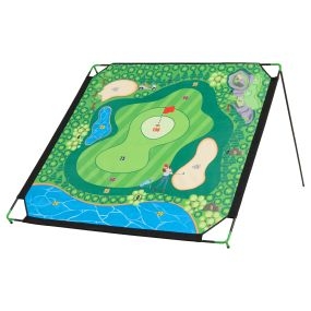 Juego de golf para niños 3+ con ajuste de 7 niveles, estructura de hierro, bolsa de almacenaje, 255 x 181 x 125 cm, multicolor