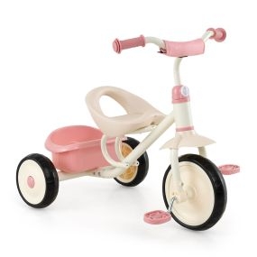 Triciclo Infantil con Caja Almacenamiento Desmontable Chasis Resistente Diseño Encantador para Niñas Pequeñas 70 x 43 x 55 cm Rosa