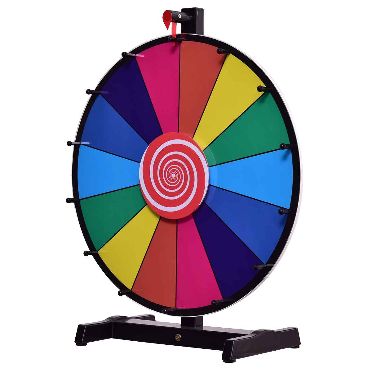 18'' Ruleta de Juego con Soporte Puede Escribir y Limpiar con Bluma Borrable para Fiesta Juguete Premio Rueda