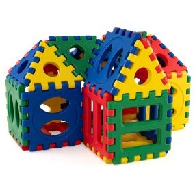 Bloques de Construcción Grandes 32 Bloques y 10 Pelotas con Múltiples Formas para Niños +3 Años Material PE Seguro Resistente Multicolor