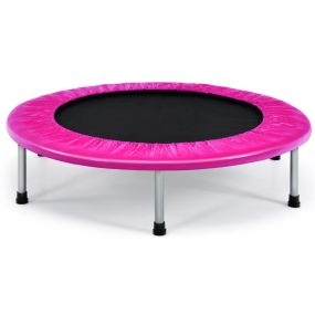 Cama Elástica Plegable Trampolín Portátil para Niños Fitness Actividades en Interior y Exterior 97 x 97 x 19 cm Negro y Rosa