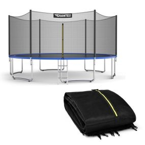 Red de Seguridad 305 cm para Cama Elástica Red Protectora Sustitutiva en PE para Estructura Redonda Hebillas de Protección