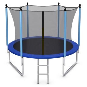 Cama Elástica de Exterior 305 cm para Niños y Adultos Trampolín con Red de Seguridad Tubos Galvanizados Antióxido