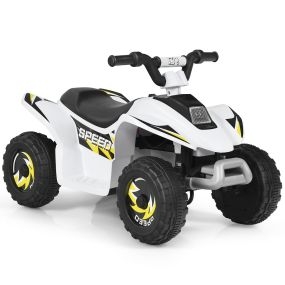 Cuatriciclo Montable para Niños Vehículo Motorizado con Diseño a la Moda Blanco 73 x 40 x 44,5 cm