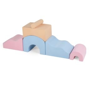 Juego de 6 bloques de escalada para niños de espuma suave segura, montaje DIY, interior, multicolor