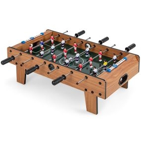 Mesa de futbolín con asas duraderas, 2 pelotas y marcador 69 x 36 x 24 cm natural