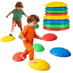 Juego de 8 Piedras para Pisar Antideslizantes Juguetes Sensoriales de Equilibrio para Coordinación para Interior y Exterior 3+ Años