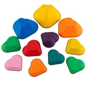 Juego de 11 Bloques Piedras de Escalón Juguetes Sensoriales para Jugar en Interiores o Exteriores para Niños Mayores de 3 Años Multicolor
