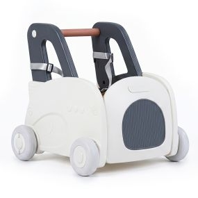 Andador de empuje 4 en 1 para bebés con almacenamiento, asiento abatible y velocidad ajustable