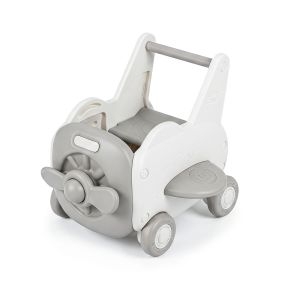 Andador 3 en 1 para bebés diseño avión hélice asiento abatible ruedas velocidad regulable 1-3 años