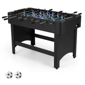 Mesa de Futbolín Tamaño Completo con 22 Jugadores 2 Pelotas y Marcadores Deslizantes Fútbol Arcade para Niños y Adultos Negro