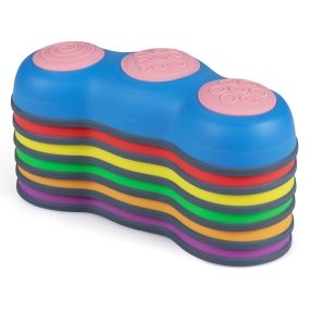 Juego de 6 piedras de equilibrio antideslizantes forma guisante multicolor 30 x 14 x 6,5 cm