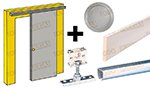 Kit para puerta corredera sin obra con guía y revestimiento