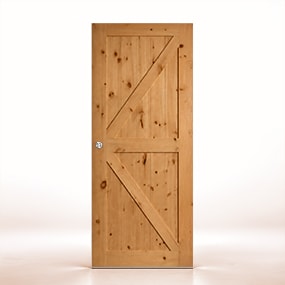 Puerta de Granero Gr001-L de Interior de Madera Teñida Nogal Muy Claro D-2915