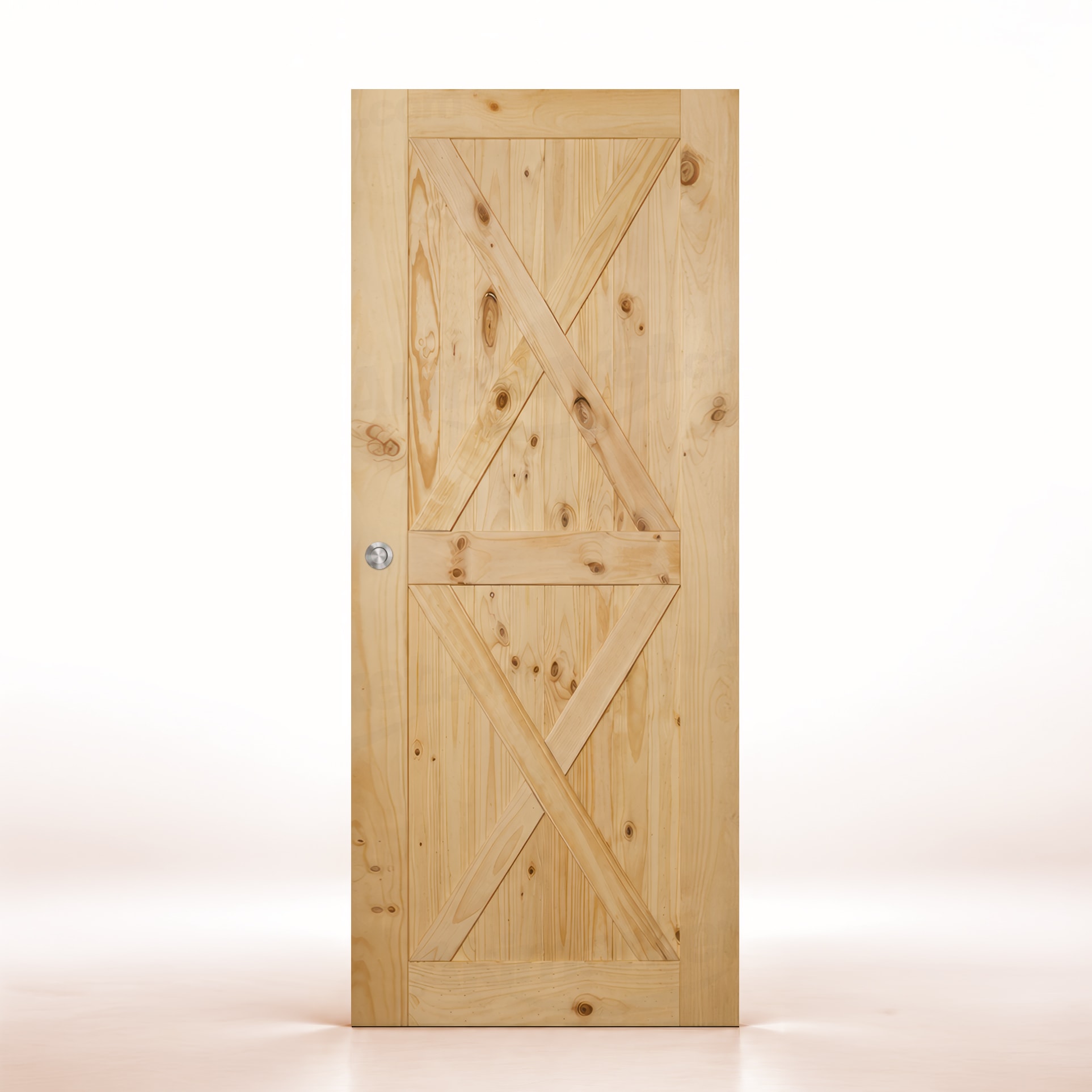 Puerta de Granero Gr003-L de Interior de Madera en Crudo