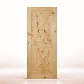 Puerta de Granero Gr003-L de Interior de Madera en Crudo