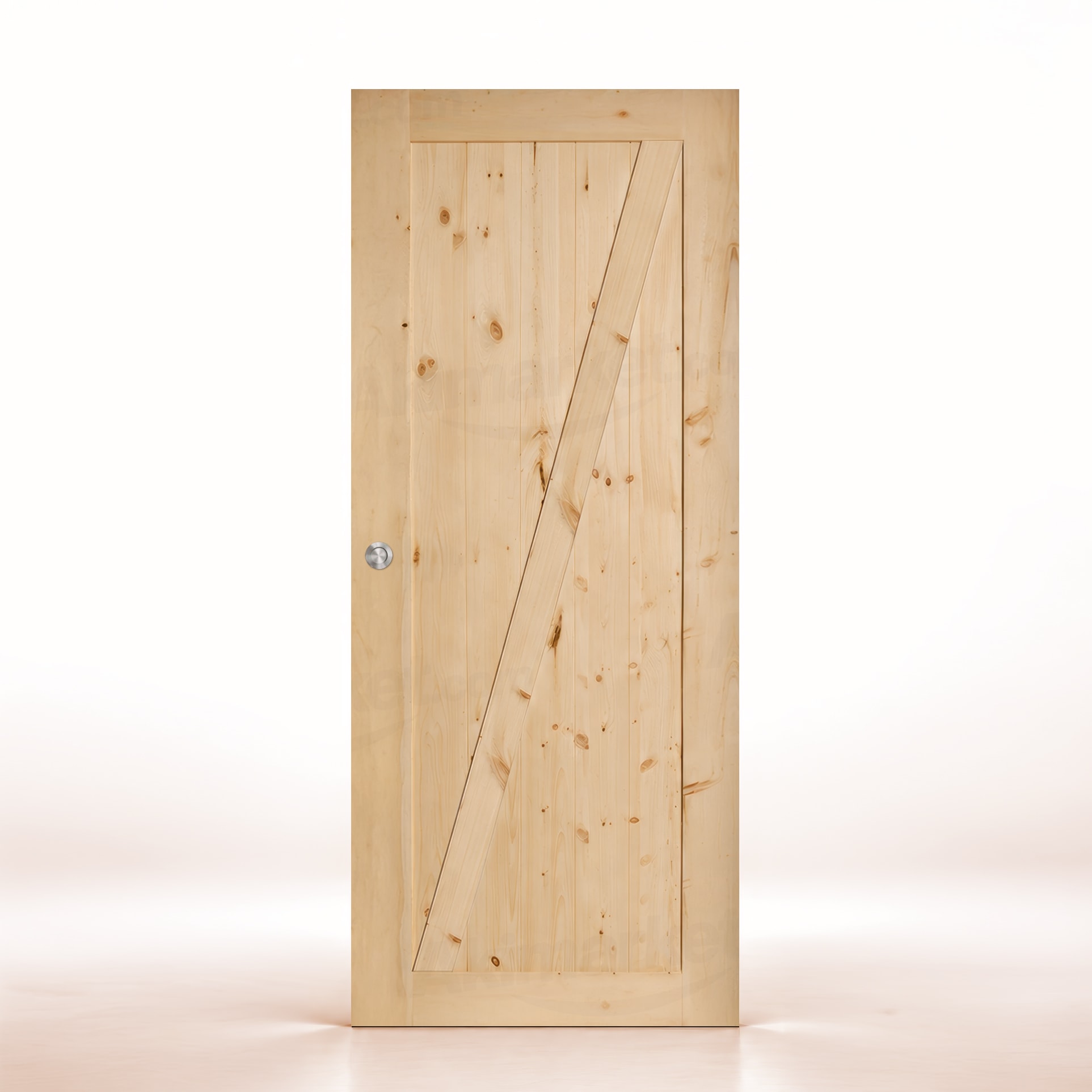 Puerta de Granero Gr004-L de Interior de Madera en Crudo