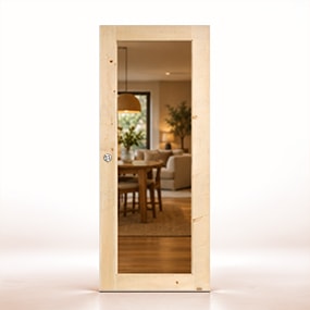 Puerta de Granero Gr004-L V1 de Interior de Madera en Crudo