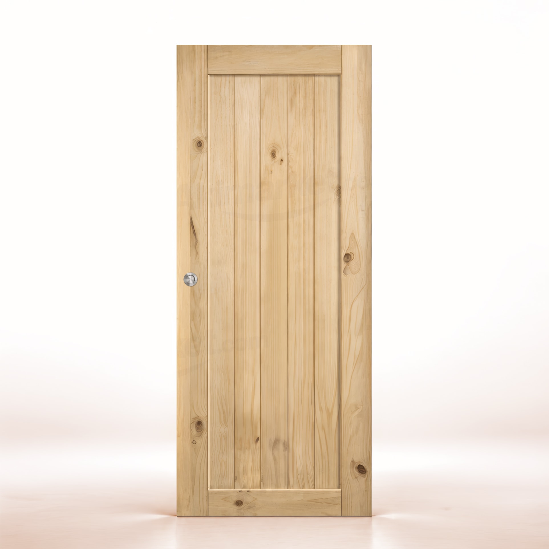 Puerta de Granero Gr005-L de Interior de Madera en Crudo