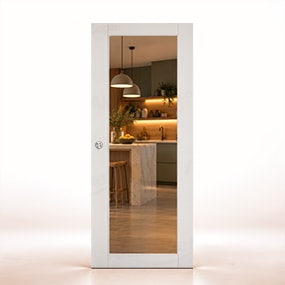 Puerta Gr005-L V1 Rústica de Interior de Madera Lacada en Blanco