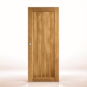 Puerta de Granero Gr005-L de Interior de Madera Teñida Nogal Muy Claro D-2915