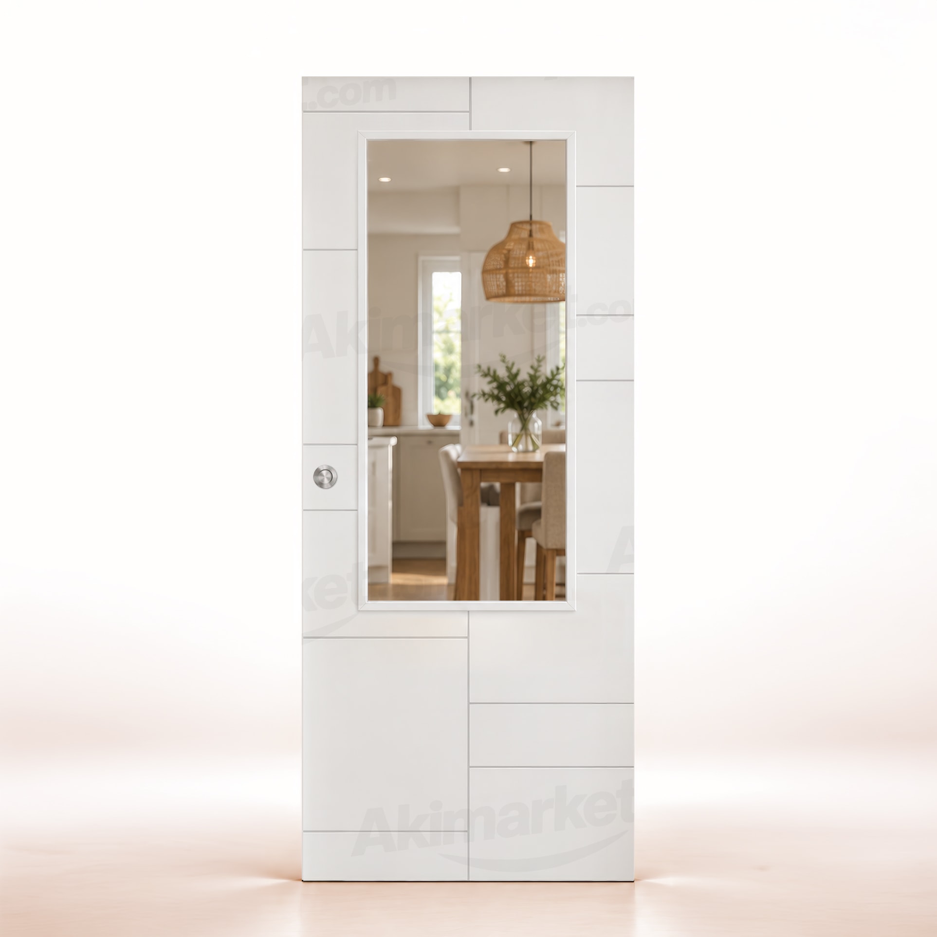 Puerta Corredera Alezkar-ZV1 de Interior Lacada Blanca